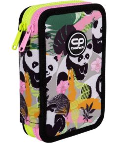 Double decker school pencil case with equipment CoolPack Jumper 2 PANDA GANG