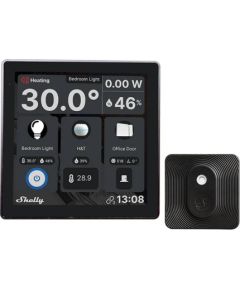 Shelly Wall Display WiFi/BLU (Black) + BLU H&T (Black) Set