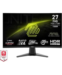 LCD Monitor MSI MAG 276CXF 27" Curved Matte Panel VA 1920x1080 16:9 280 Hz 0.5 ms Colour Black MAG276CXF