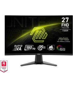 LCD Monitor MSI MAG 27C6F 27" Gaming/Curved Panel VA 1920x1080 16:9 180Hz 0.5 ms MAG27C6F