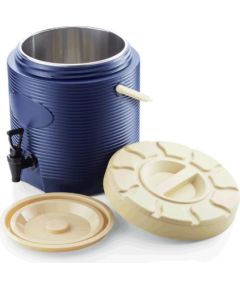 TERMOSS DZĒRIENIEM 17L, D30cm, AR SKRŪVĒJAMU VĀKU, ROKTURI UN KRĀNU, ZILS, PU/NER.TĒR., WAS