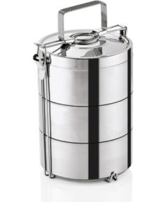 IZOLĒTS PĀRTIKAS TRAUKS, 3 TRAUKI KATRS 900ML, D16/H28CM, SUDRABA KR., N/T, WAS