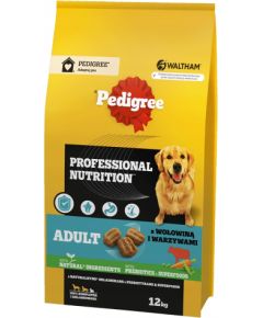 PEDIGREE Professional Nutrition Adult with beef and vegetables, medium and large breeds - dry dog food - 12 kg