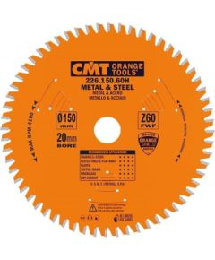 Griešanas disks metālam CMT 226; 150x1,6x20; Z60; 0°