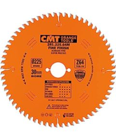 Griešanas disks kokam CMT 281; 225X2,6X30; Z64; 4°