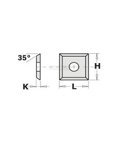 Ēveles asmeņi CMT 790.105.03; 10,5x10,5x1,5 mm; HWM; 1 gab.