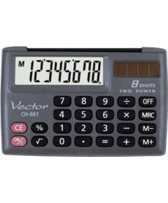 Vector KAV CH-861 pocket calculator, 8 digits, 87 x 58 mm, black