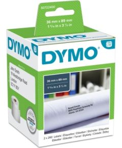 Dymo 99012 (S0722400) Labels 36 x 89mm, 2 rolls x 260 labels, White