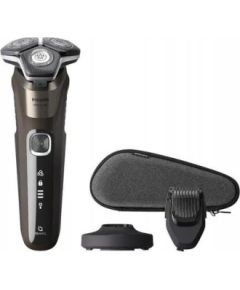Men's electric shaver, brown + case, Philips 5000 series S5886/38