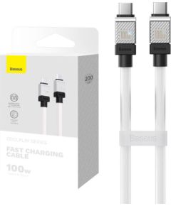 Kabeļa USB-C līdz USB-C Baseus CoolPlay 100W 2m (balts)