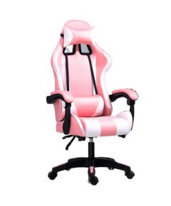 Krzesło biurowe ExtraLink EXTRALINK GAMING FOTEL GAMINGOWY BIUROWY OBROTOWY KUBEŁKOWY RÓŻOWO-BIALY G-525