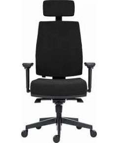 Powerton Ergonomiczny fotel biurowy Jana – melns biroja krēsls