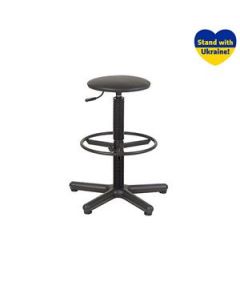 Krēsls NOWY STYL STOOL GTS RING STOPKI melnas ādas imitācija V-14 ar kāju gredzenu Biroja krēsli