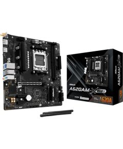 Mainboard ASROCK AMD A620 SAM5 Micro-ATX Memory DDR5 Memory slots 2 A620AM-XWIFI