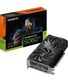 Graphics Card GIGABYTE NVIDIA GeForce RTX 5060 Ti 16 GB GDDR7 PCIE 5.0 16x GPU 2587 MHz Dual Slot Fansink N506TWF2MAXOC-16GD
