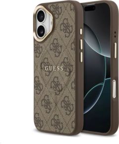Guess Apple  iPhone 17 Pro PU Leather 4G Gold Frame MagSafe Case Brown