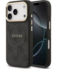 Guess Apple  iPhone 17 Pro PU Leather 4G Gold Frame MagSafe Case Black