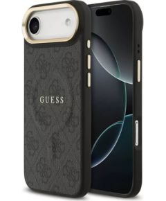 Guess Apple  iPhone 17 Air PU Leather 4G Gold Frame MagSafe Case Black