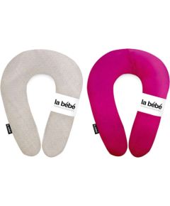 La Bebe™ Nursing La Bebe™ Snug Cotton Nursing Maternity Pillow Art.85184 Oatmeal/Rasberry Подкова для сна/кормления малыша, 20x70см