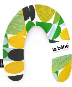 La Bebe™ Nursing La Bebe™ Rich Cotton Nursing Maternity Pillow Art.49550 Green&yellow circles Подковка для сна, кормления малыша, 34x104 cm