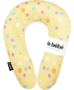 La Bebe™ Nursing La Bebe™ Snug Nursing Maternity Pillow  Art.111347 Yellow Dots Подковка для сна, кормления малыша 20x70cm