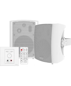 VISION Professional TC3-AMP 2 x 25 W (RMS) Verstarker und SP-1800 5,25-Zoll-Wandlautsprecherpaar, Set - 30 JAHRE GARANTIE - Weiss