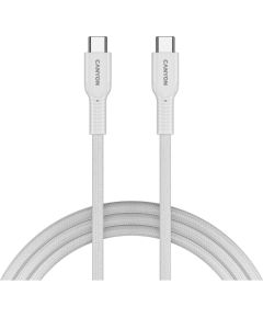 CANYON cable OnWire 60CL C-C 60W COLOR Braided 1m White