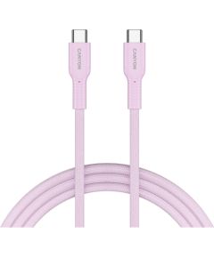 CANYON cable OnWire 60CL C-C 60W COLOR Braided 1m Pink