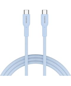 CANYON cable OnWire 60CL C-C 60W COLOR Braided 1m Light Blue