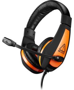 CANYON Star Raider GH-1A, Gaming headset 3.5mm jack with adjustable microphone and volume control, with 2in1 3.5mm adapter, cable 2M, Black, 0.23kg