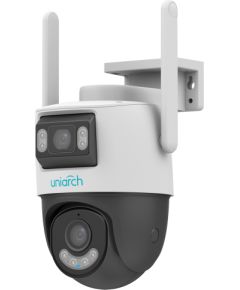 UHO P2S-M55F34 ~ Uniarch WiFi/IP kamera ar diviem objektiviem 5MP 4mm / 5MP 2.8mm (IR + WHITE LED) / Atbalsta UNV NVR