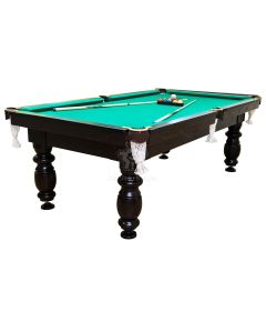 Biljarda galds Elegant 8 pēdu (245×145 cm), zaļš audums, ar komplektāciju, akmens plātne