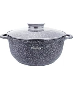 Alumīnija katls, pelēks marmors Ø28x12,5 cm, 6,8 l Klausberg, KB 7524