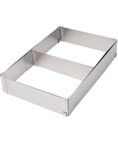 Kūkas forma, kvadrātveida, regulējama, tērauda, ​​augstums 5 cm, Kinghoff, KH 1907