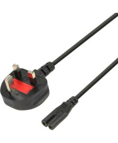 iBOX Euro 2-PIN Power Cable Audio-RTV VDE 1.8m UK Plug