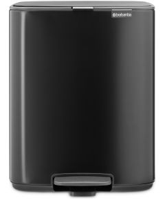 BRABANTIA atkritumu tvertne ar pedāli, 12L, Matt Black - 238000