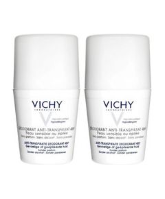 Vichy Deodorant Antiperspirant 48h ( 2 pcs ) - Roll-on 48 hour deodorant for sensitive and irritated skin 50ml