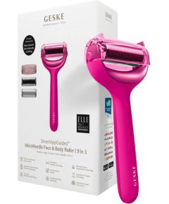MicroNeedle Face&Body Roller 9in1 Geske with APP (magenta)