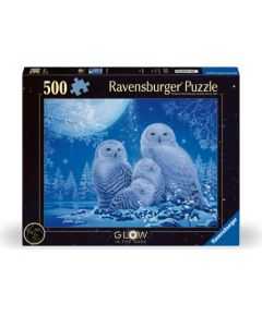 Ravensburger Glow In The Dark Puzzle 500 Pieces: Owls In The Moonlight