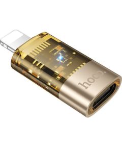 Hoco   Adapter OTG Lightning to USB C Hoco UA36A transparent gold