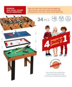 Galda spēle 4 in 1 (ping-pong, gaisa hokejs, futbols, biljards) 6+ CB85328