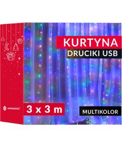 Springos CL4098 Световой занавес 300 LED 3 x 3 м