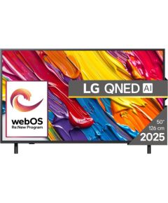TV Set LG 50" 4K/Smart 3840x2160 Wireless LAN Bluetooth webOS Black 50QNED82A3B
