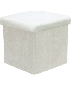 Pufs JESSE ar uzglabāšanas vietu 30x30xH30cm, balts