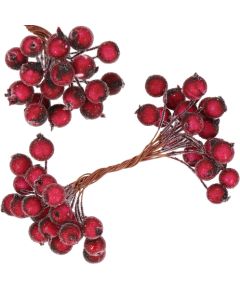 Искусственная декоративная рябина, матовая ветка Springos CA0745 100 шт.