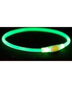 Trixie Flash light ring USB, L–XL: 65 cm/ø 8 mm, grøn