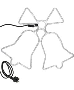 Ziemassvētku dekorācija Springos CL4049 72 LED eglītes lampiņas zvaniņi, zils-sarkans