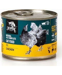 3Coty CHICKEN with Spirulina for Adult cats 180g