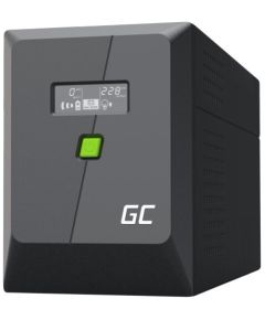 Nepārtrauktas barošanas bloks Green Cell PowerProof LCD UPS 1500VA 900W USB 4x Schuko + IEC