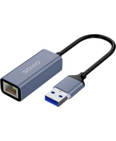 Adapteris Savio AK-83 USB-A 3.1 Gen 1 - RJ-45 Gigabit Ethernet